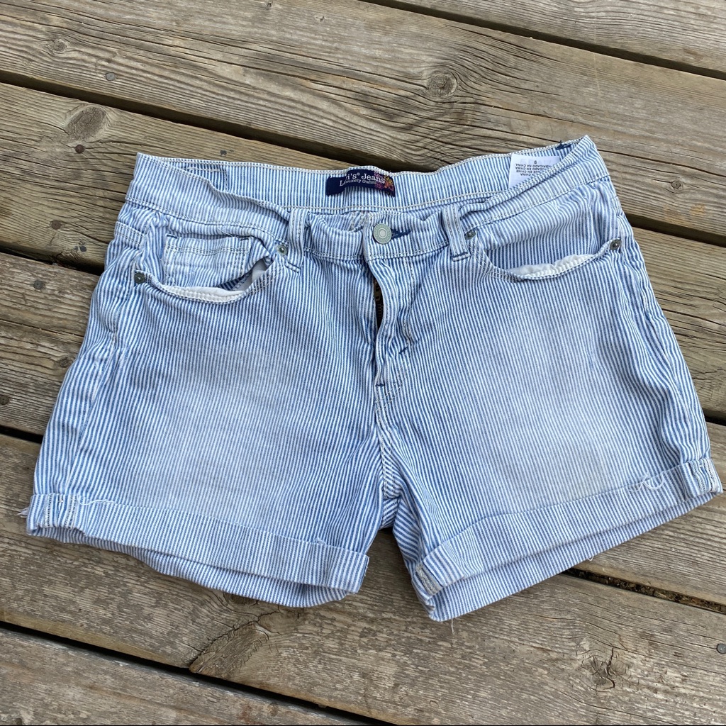 Levi’s Striped Denim Shorts